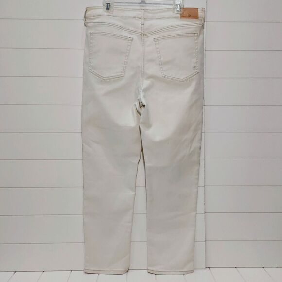 Seven 7 Women's Size 14 Slim Straight High Rise Jeans Bone Denim Stretch NEW! - Picture 4 of 13
